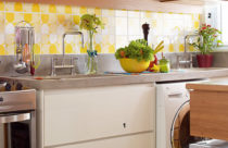 Revestimento para cozinha com azulejos amarelo