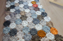 Tapete de Crochê com flores