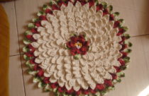 Tapete de Crochê em formato de flor