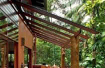 Ambiente com Deck de madeira - Deck com decoração e estrutura em madeira
