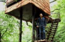 Modelo de Casa na Árvore - Casa na Árvore em Cubo e Escada em Patamares