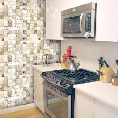 Papel de parede cozinha de pedras - Fotos e Modelos - Ideias para Decorar